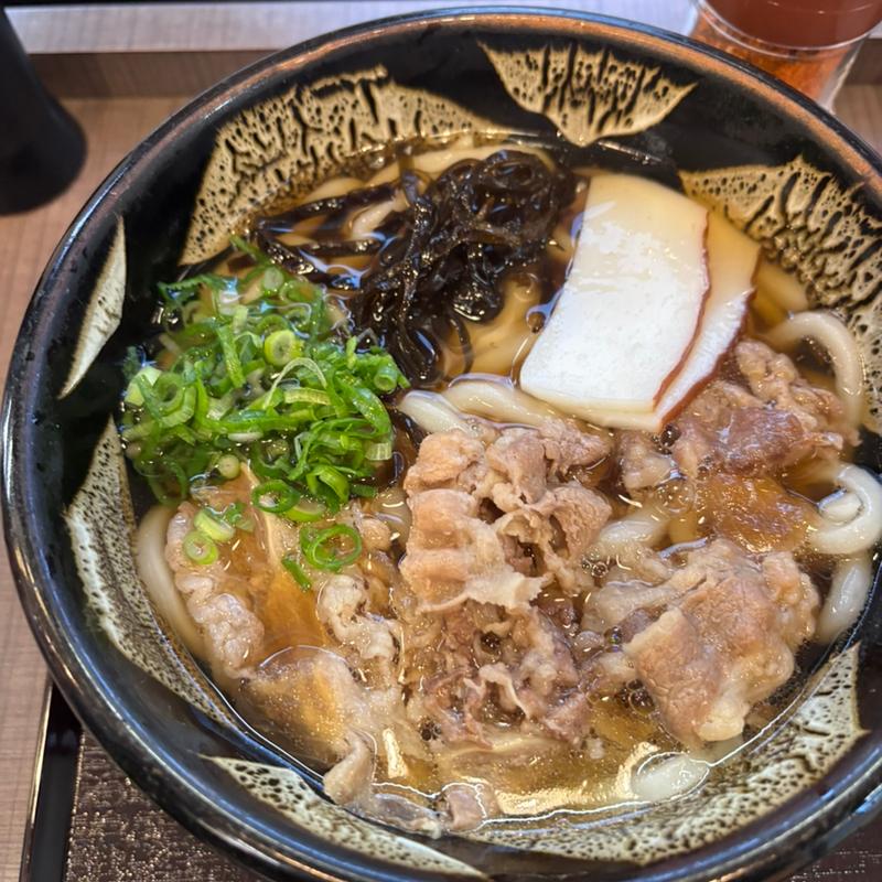 肉うどん(ぶっかけふるいち JR岡山駅新幹線上りホーム店)