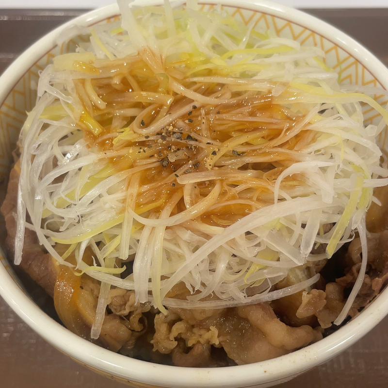 限定塩だれ白髪ねぎ牛丼(すき家 環八羽田店)