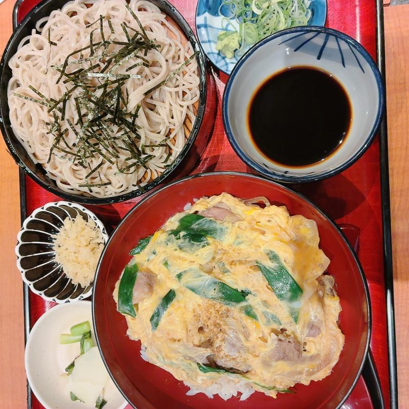 鴨とじ丼セット(そば吉 広島アルパーク店 )