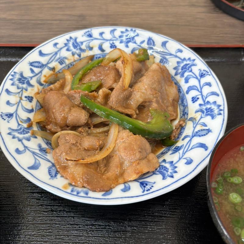 生姜焼き定食(お食事処あらぶち)