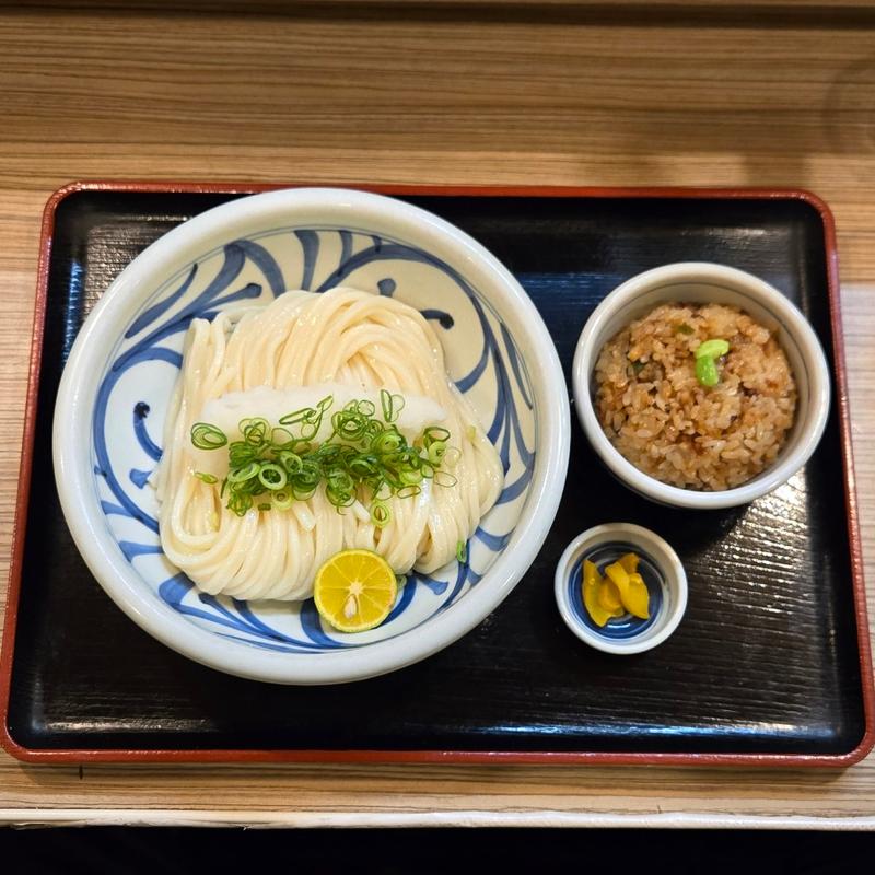 生じょうゆうどん(冷)定食(うどん工房 天空)