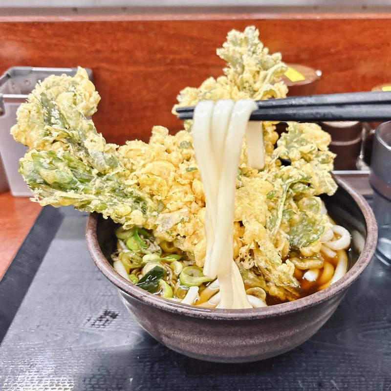 春菊うどん(そば処 新田毎)