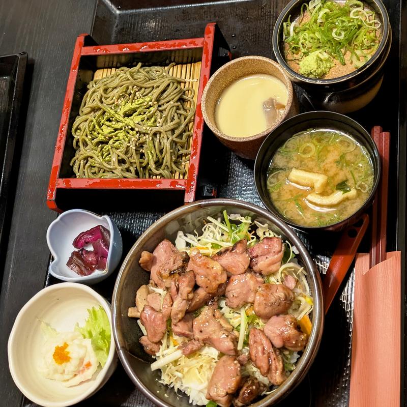 鴨丼セット＋茶蕎麦変更(ふじの坊・喜膳 )