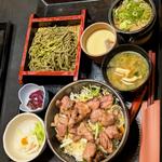 鴨丼セット＋茶蕎麦変更