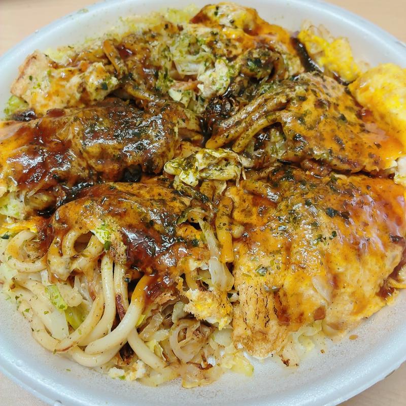 リトル焼き（うどん）野菜wイカ天入り(リトルウッズ 白島店 )
