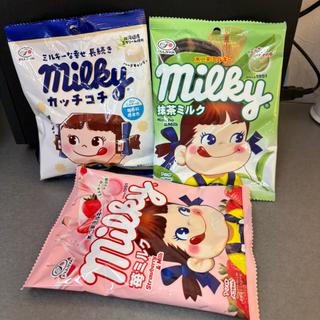 不二家・Milky・カッチコチ + 苺ミルク + 抹茶ミルク
