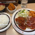 若鶏のソテートマトソース 牡蠣フライ2個