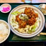 甘辛からあげのとろり半熟玉子のせ(ＵＲＡＷＡちきん亭)