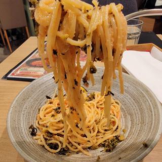 辛子明太子と高菜のスパゲティ
