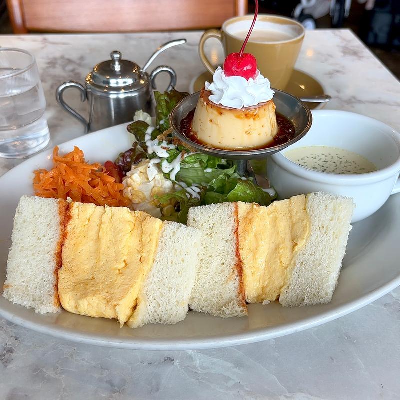 玉子サンドイッチセット(喫茶マドラグ 藤井大丸店)