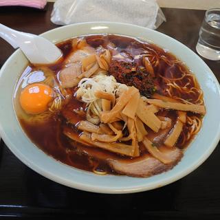 チャーシュー麺 大盛 メンマ 生玉子(大江戸)