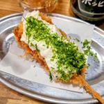 鮪ハラモ葱間フライ(あおさタルタル)