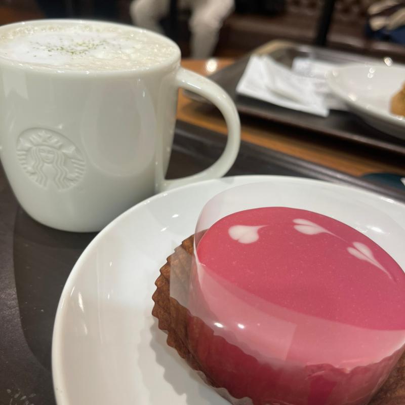 ルビーチョコレートケーキ＆トリュフ スープチーノ(スターバックス コーヒー 那覇メインプレイス店)