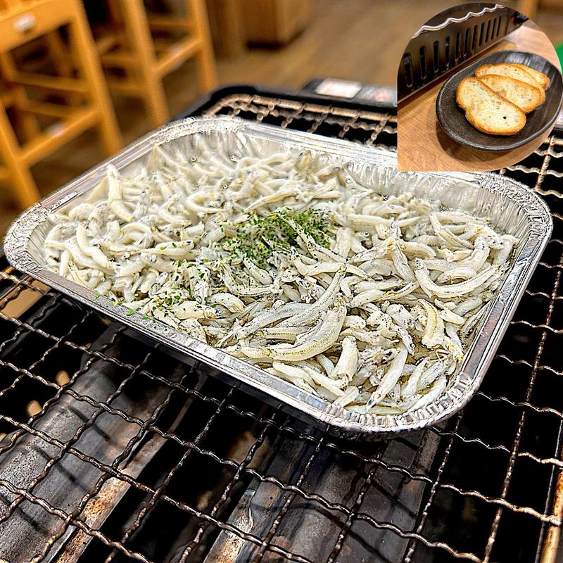 しらすアヒージョ(バゲット付き)(磯丸水産 名駅柳橋店)