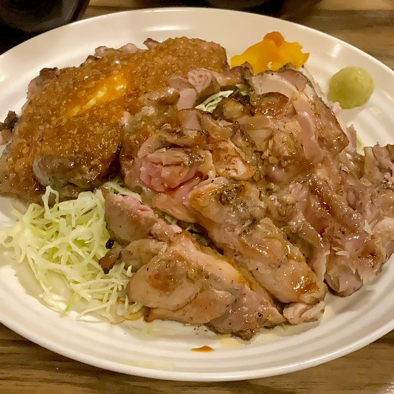 鶏のもも焼き定食 ダブル(居酒屋 十兵衛)
