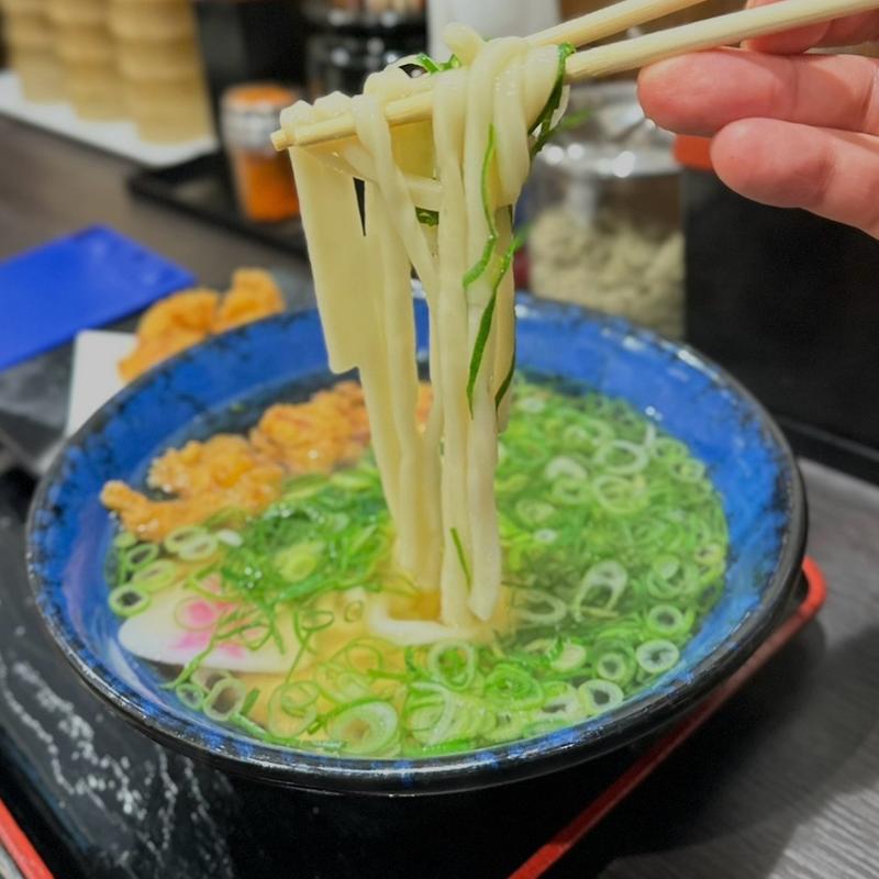鶏天うどん(資さんうどん 下通店)