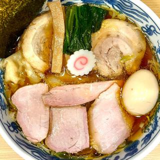 焼豚わんたん麺 味玉(白河手打中華そば 法隆(ほうりゅう))