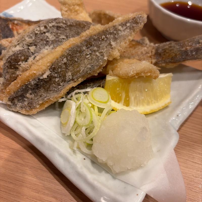 北海道産宗八かれいのから揚げ(北海道生まれ和食処とんでん 北鎌倉店)