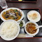 茄子辛し炒め定食