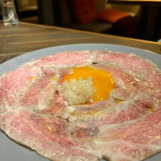 黒毛和牛A5イチボカルパッチョ(ファンキー原田3 吉祥寺店)