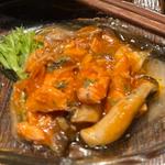 海老とキノコのキムチ炒め