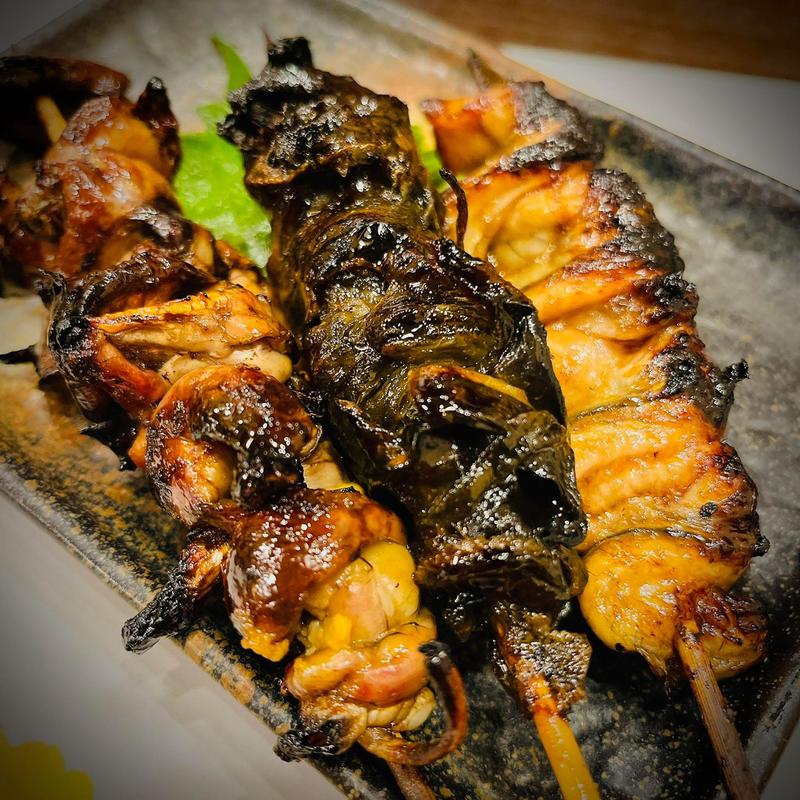 肝焼き くりから焼き ヒレ焼き(うなぎ料理よね山)