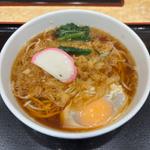 たぬきそばと生卵