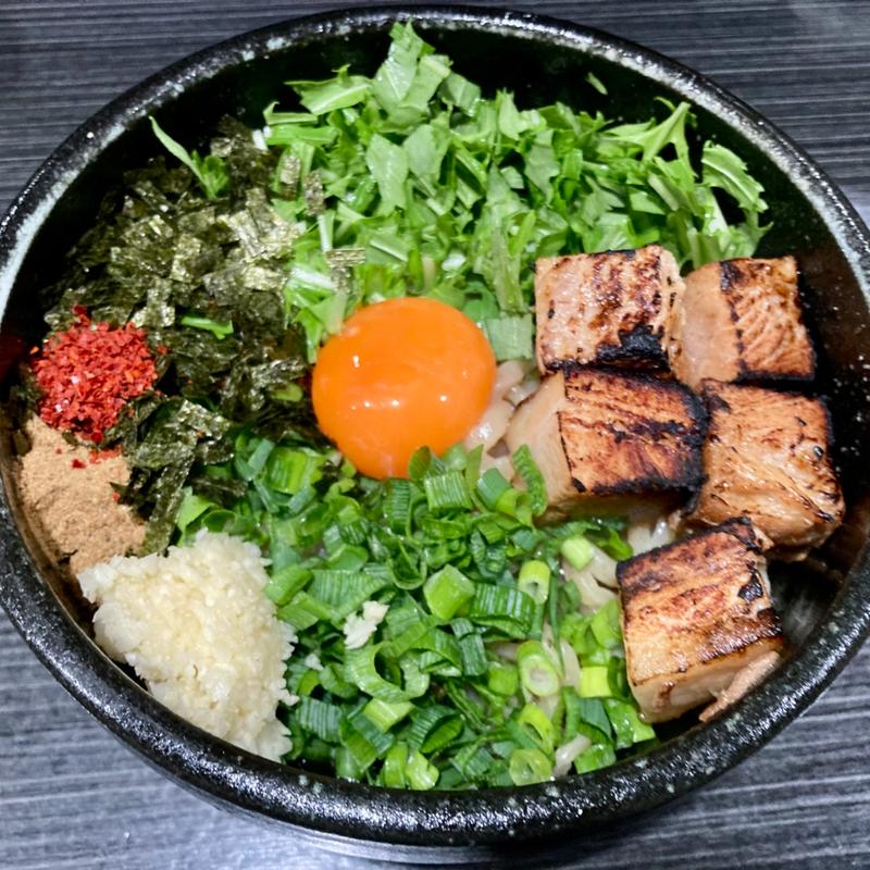 看板まぜそば(らーめんまぜそばあらし 錦本店)