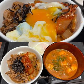 キムチ牛めし小盛チゲセット(松屋 青葉台駅前店)