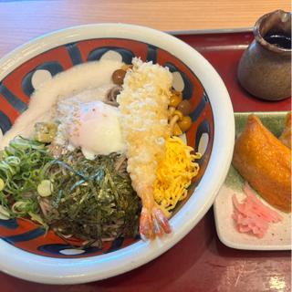 海老天ねばとろそばセット