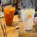 焼酎トマト割、焼酎レモン果肉入炭酸