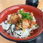 ミニ明太鶏天丼（せいろそばセット）