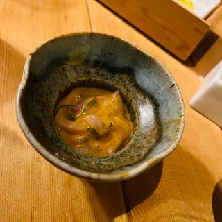 青唐辛子とイカの塩辛