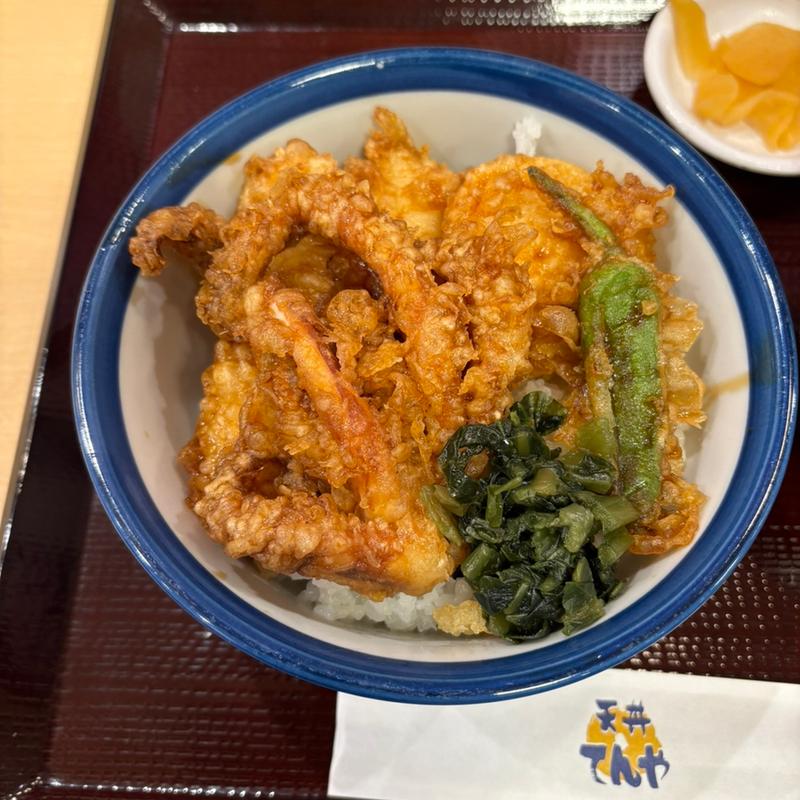 たれづけいかづくし天丼(天丼てんや ビーンズ赤羽店)