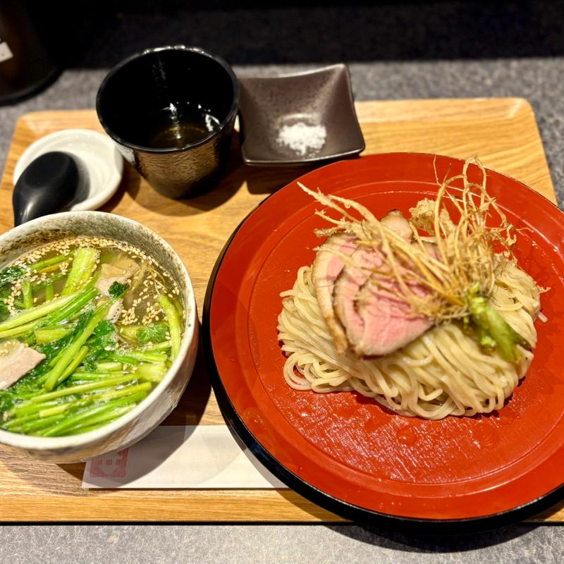 仙台産せりと鴨肉のつけ麺(中華そば 第三灯籠)