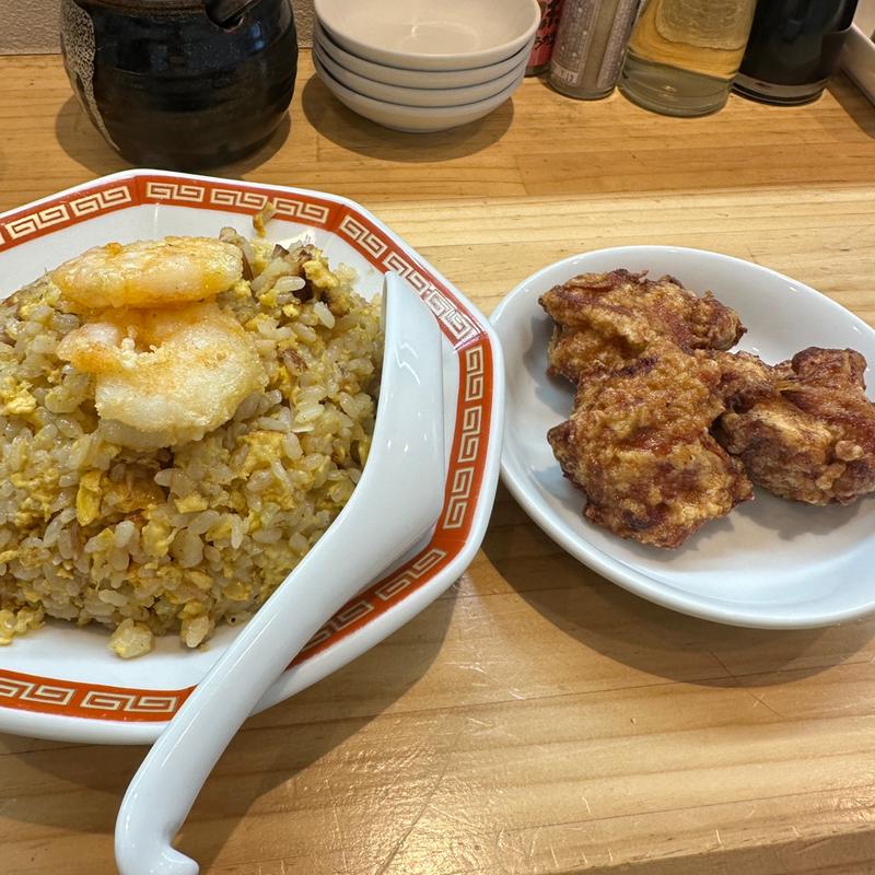 満福炒飯唐揚げ3個セット(美味しい炒飯の店 満福)