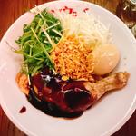 蒸し鶏の油そば