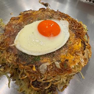 肉玉そば+イカ天+目玉焼き