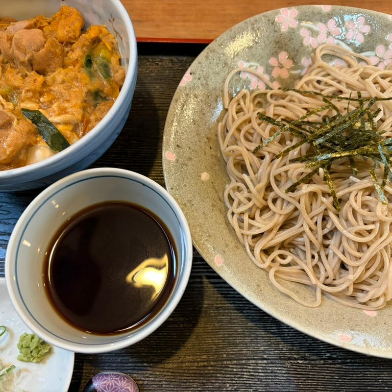 ざるそば定食ミニ親子丼(丸福 )