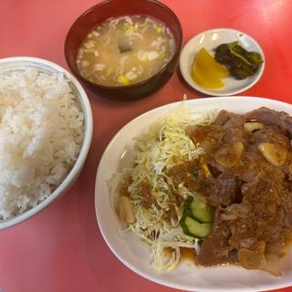 豚にんにく炒め定食(末広)