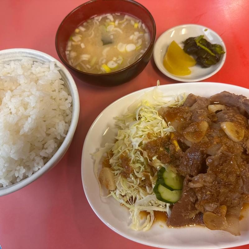 豚にんにく炒め定食(末広)