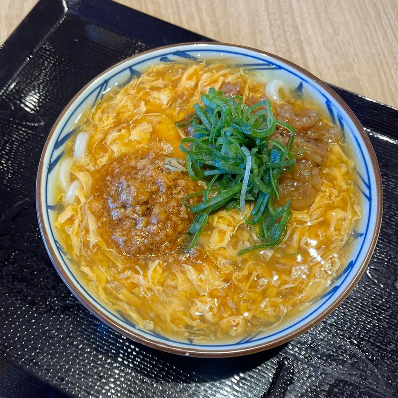 肉がさね玉子あんかけうどん(丸亀製麺晴海トリトン)
