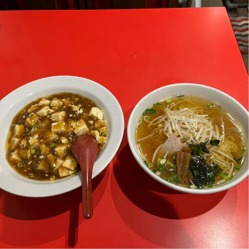 麻婆豆腐セット　ランチ(山王園 天下茶屋店 （サンオウエン）)