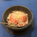 石焼リゾットまるごとトマトとパンチェッタ、モッツァレラチーズ(INDACO)