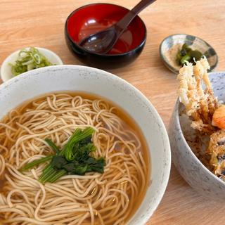 かけそば、ミニ天丼(ふくみ)