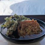 かき揚げそば（冷）春菊天トッピング