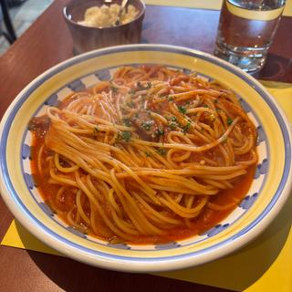 トマトとベーコンのアマトリーチェスパゲッティ