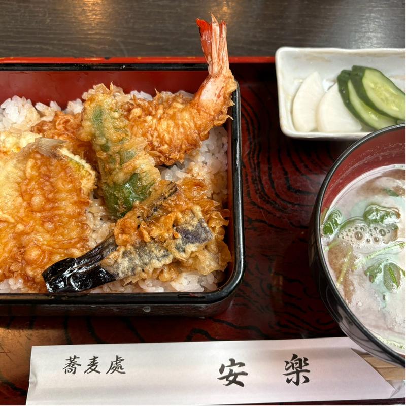 天丼お昼のサービス丼(蕎麦処 安楽)