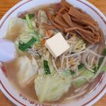 塩バター メンマ 野菜(吾作ラーメン 能代本店)