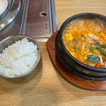 純豆腐チゲ定食(釜山)